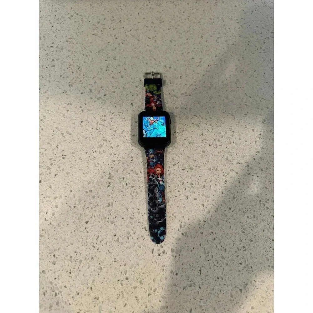 Accutime Kids Marvel Avengers Black Educational Touchscreen Smart Watch‎ sb